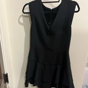 Alice and Olivia black ruffle dress